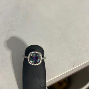 Mystic topaz ring